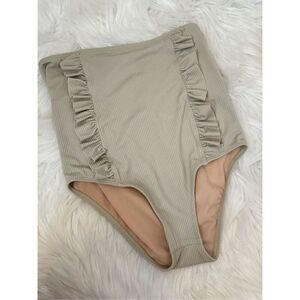 Kortni Jeane Youth Down in Front Ruffle Bottoms Taupe 12/13